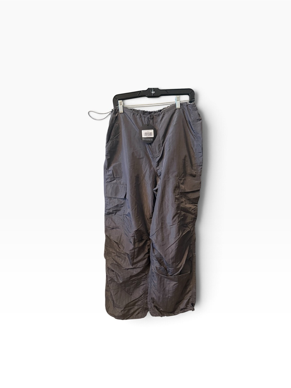 White Fox Be The Moment Cargo Parachute Pants Charcoal S NWT